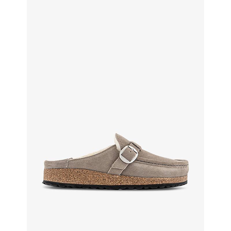 shearling lined birkenstock clogs