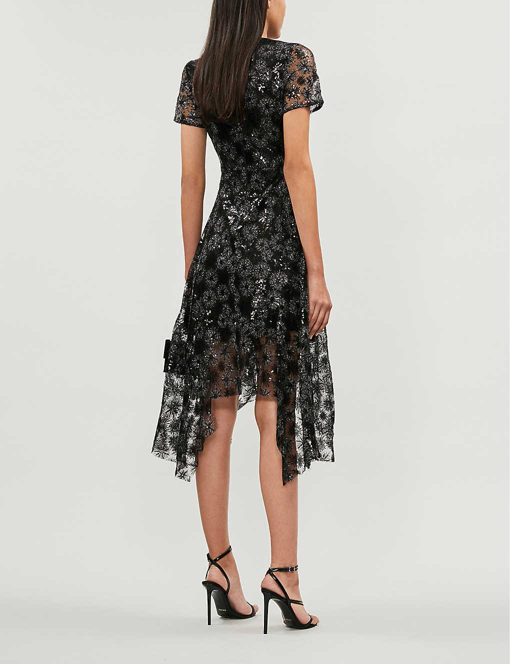 Maje Rizia Sequin-embellished Tulle Mini Dress in Black | Lyst
