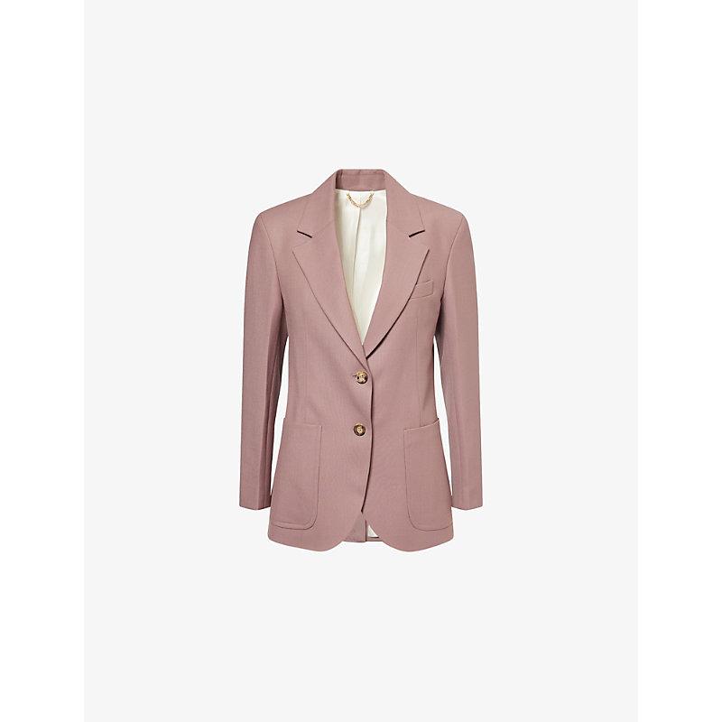ジャケット VICTORIA BECKHAM Single-breasted blazer jacket Pink Victoria Beckham Single-breasted Blazer In Pink | ModeSens