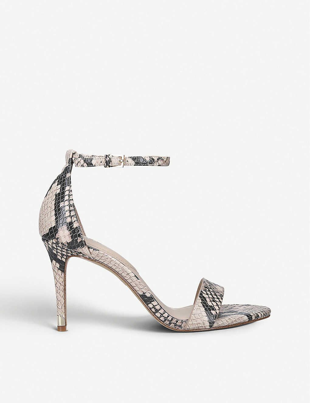 ALDO Eriressi Snakeskin-embossed Faux-leather Sandals in Pink | Lyst