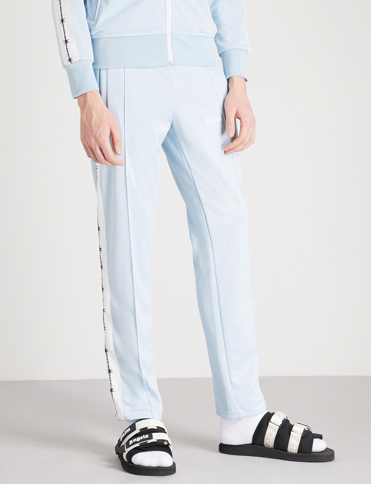 baby blue jogging bottoms