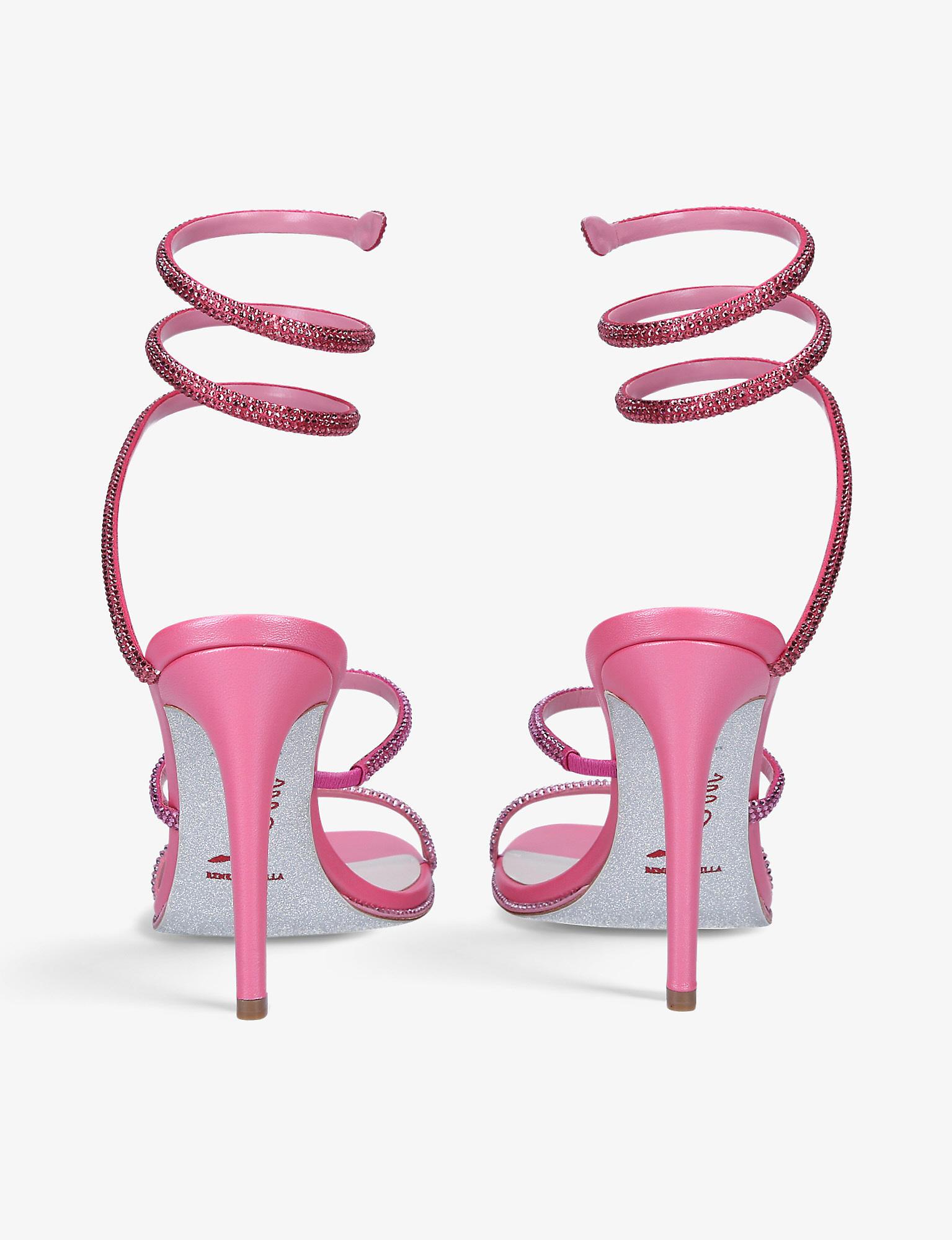 Cloth heels Rene Caovilla Pink size 38 IT in Cloth - 43480329