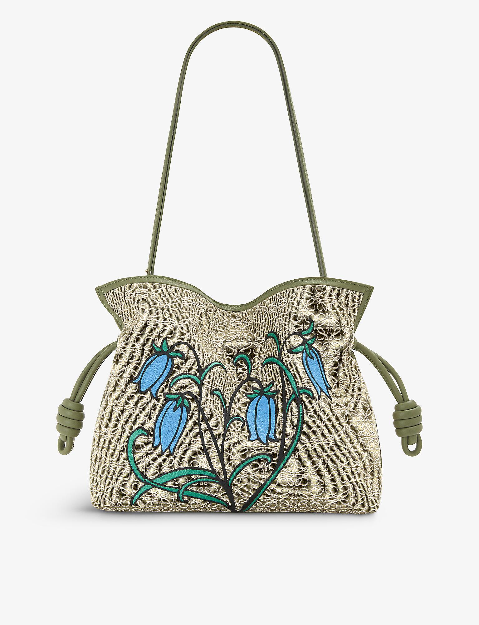 Loewe Flamenco Knot Floral-embroidered Canvas Clutch Bag in Blue for Men |  Lyst