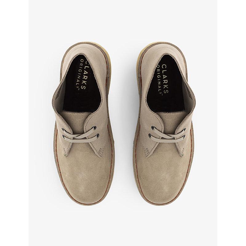 Clarks Desert Boot Suede Boots in Natural | Lyst