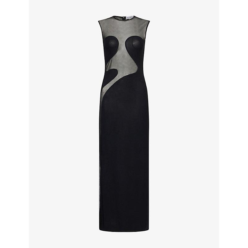 ワンピース ALAIA Linen blend maxi dress Linen-blend bustier dress in green - Alaia | Mytheresa