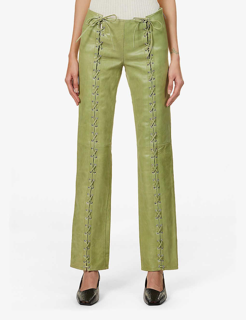 Saks Potts Womens Lime Green Christina 