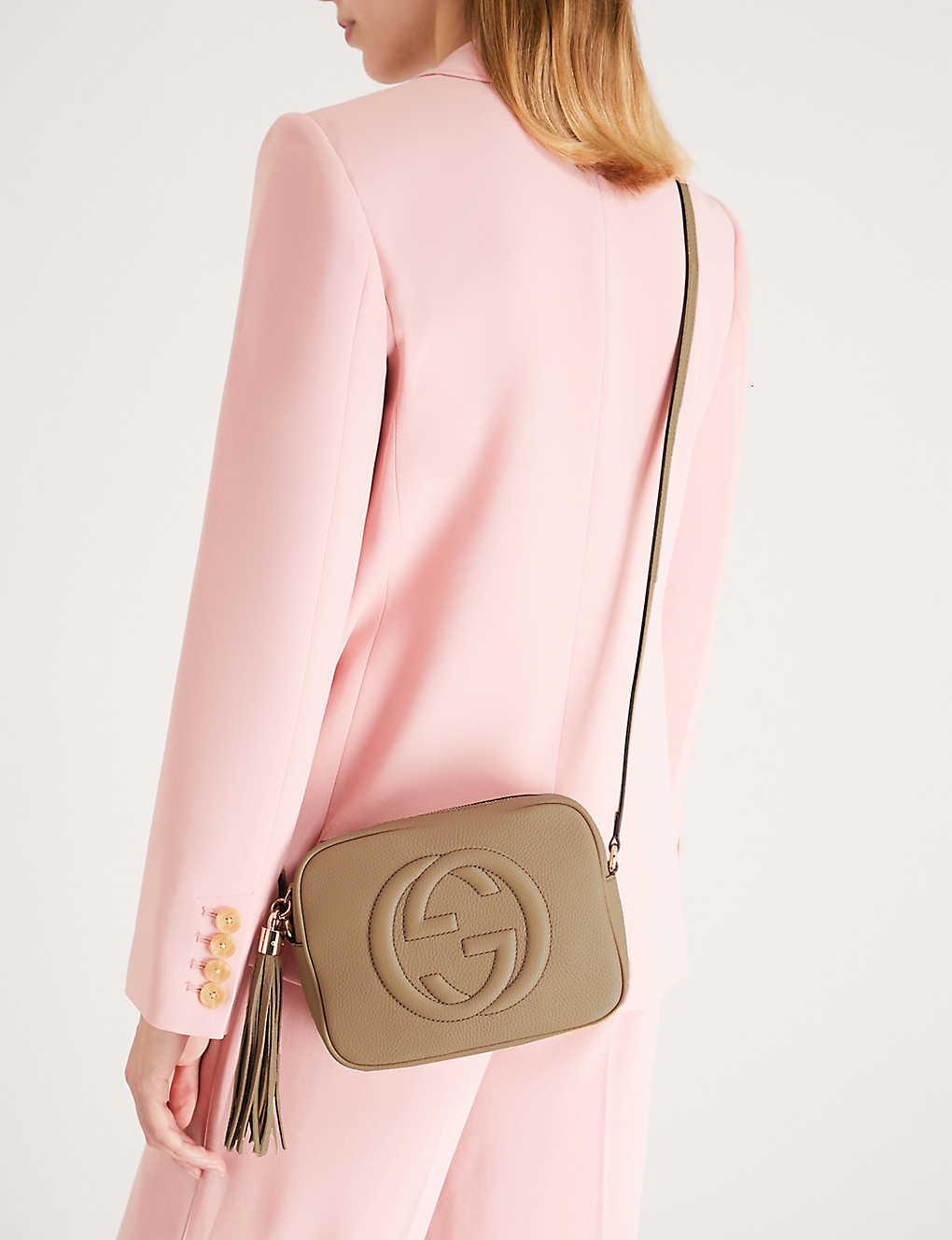 Gucci Soho Leather Disco Cross-body Bag in Natural | Lyst