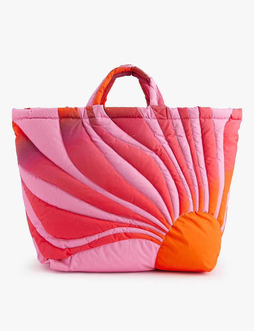 ERL Sunset Quilted Cotton Tote Bag in Pink Lyst