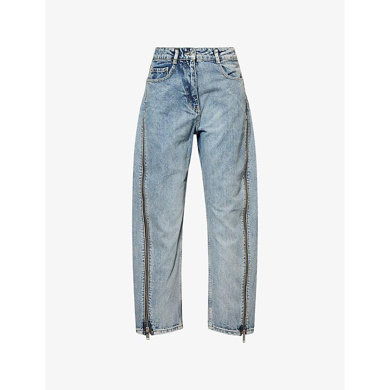 【3.1 Phillip Lim】カーブドワイドレッグクロップドジーンズ 3.1 Phillip Lim Curved Wide Leg Cropped Jean Dark Indigo