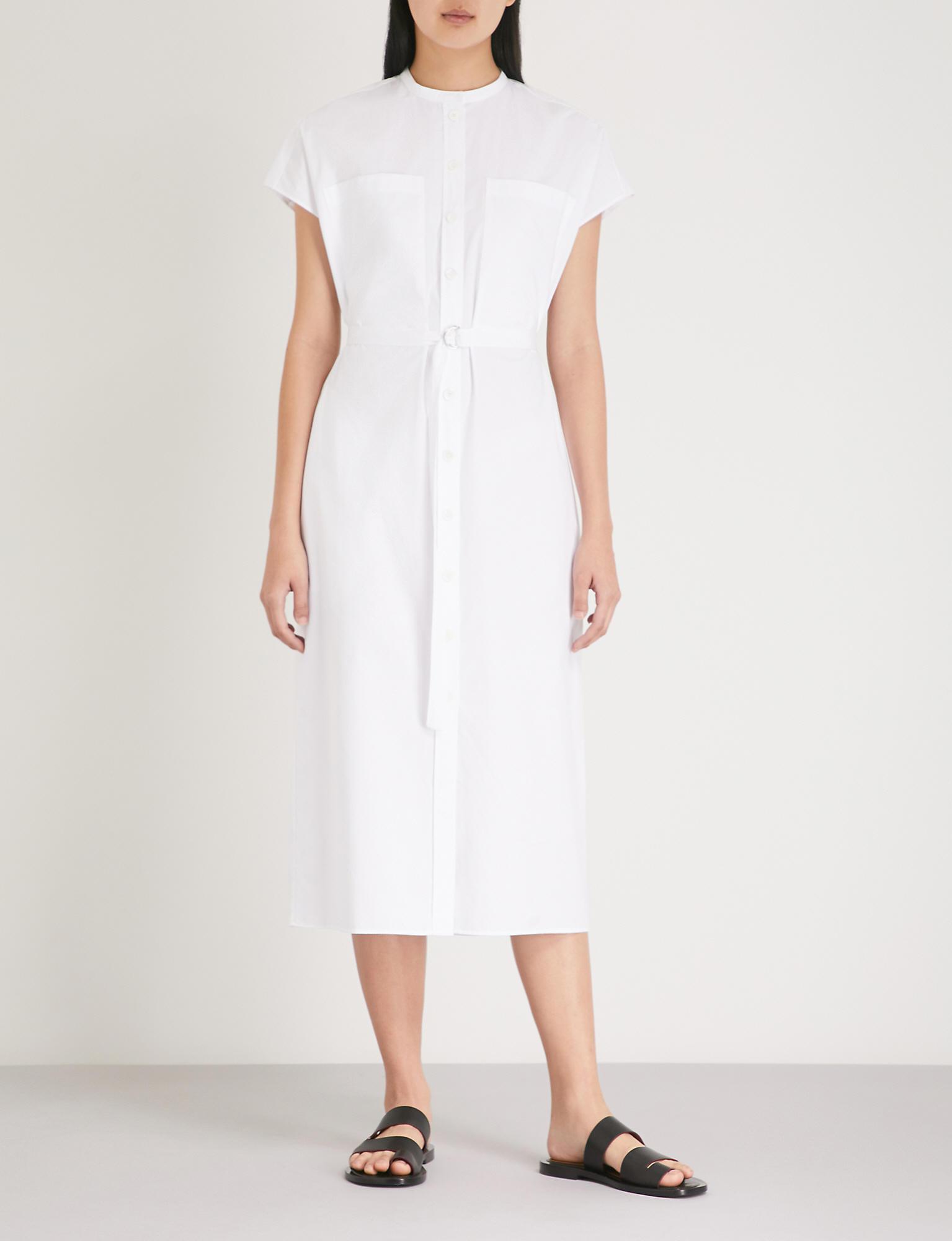 white cotton shift dress