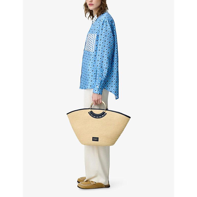 Claudie Pierlot Metal-Handle Raffia Tote Bag Lyst UK
