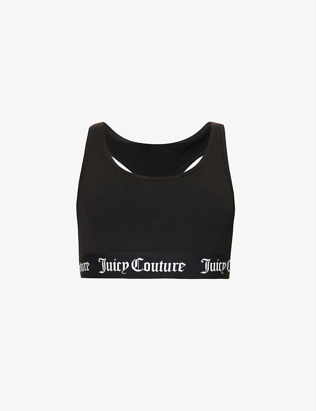 Juicy Couture Verity Stretch-cotton Bra in Black | Lyst