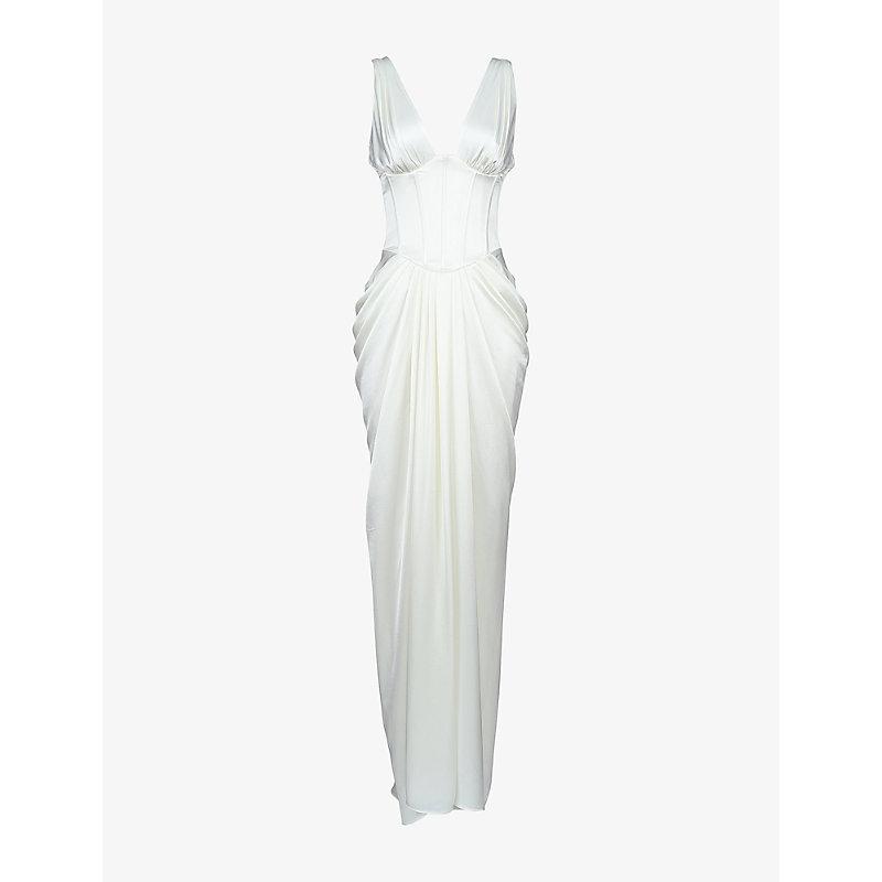 white christmas dresses Darlington White Corset Midi Dress M main image 0