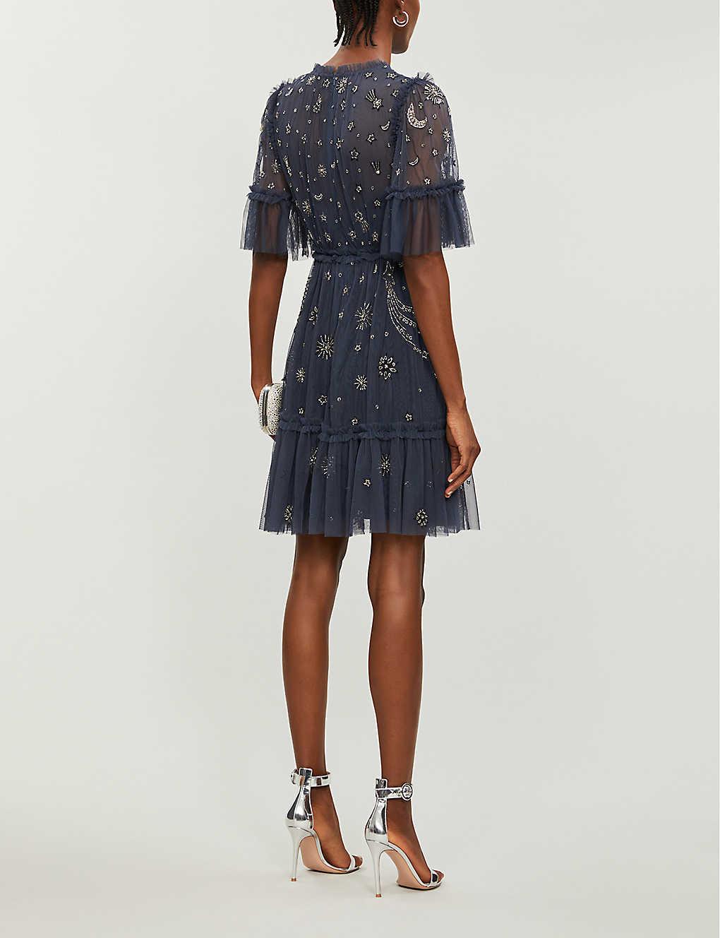 Needle & Thread Ether Mini Dress in Blue | Lyst Canada