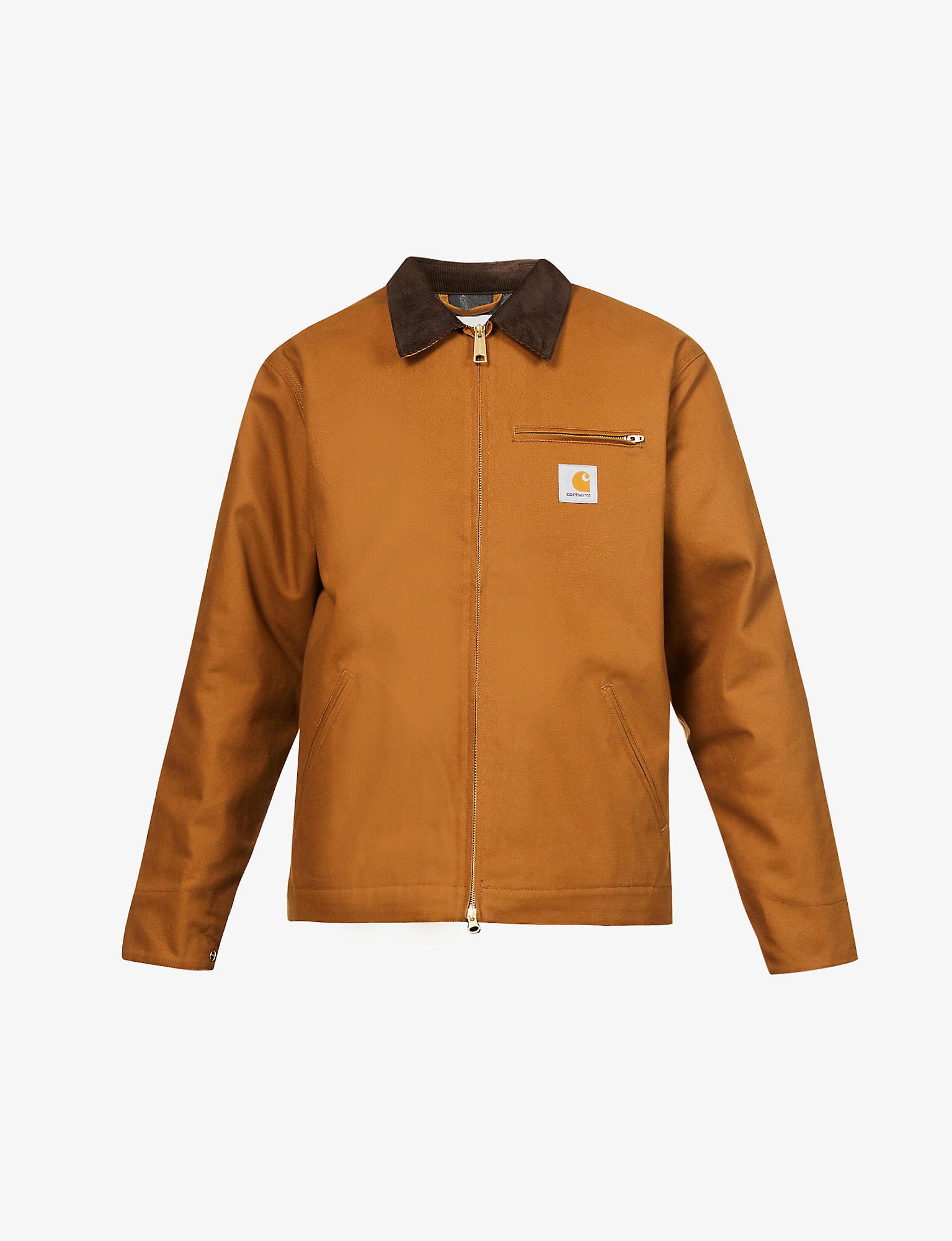 Carhartt WIP Detroit Brand-patch Organic-cotton Jacket in Brown for Men |  Lyst