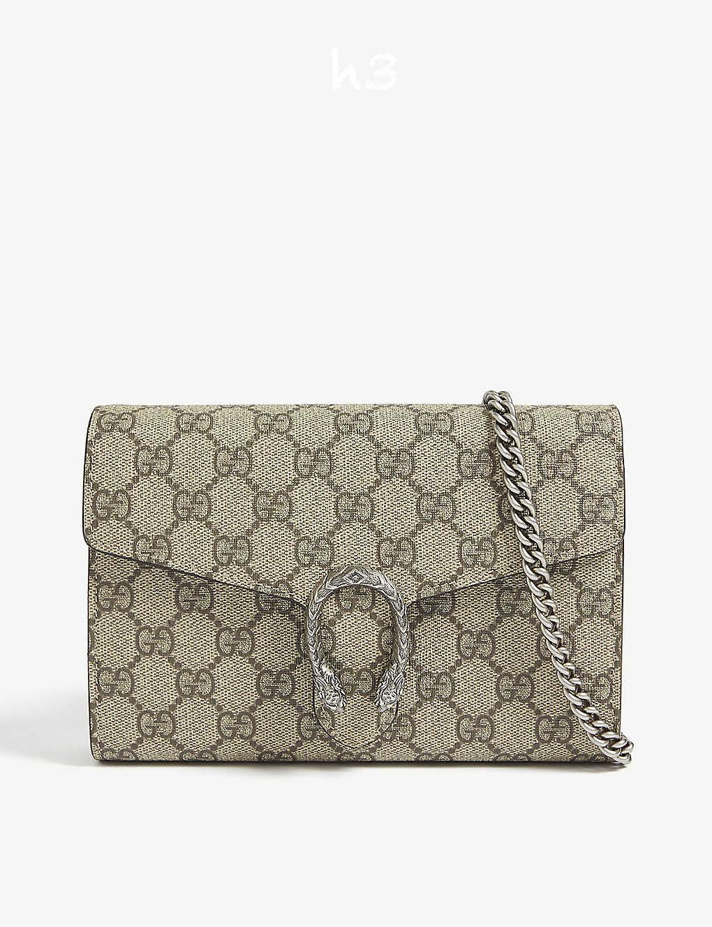 Comparing Gucci Dionysus Wallet on a Chain and Small Shoulder Bag 