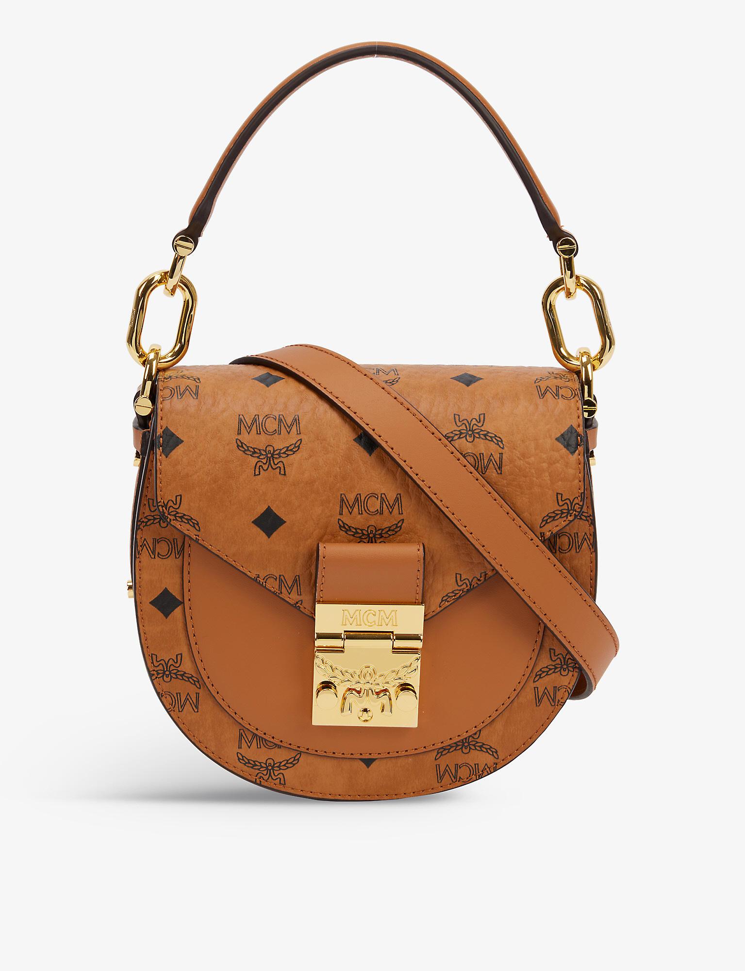 MCM Tracy Monogram-print Faux-leather Cross-body Bag in Brown