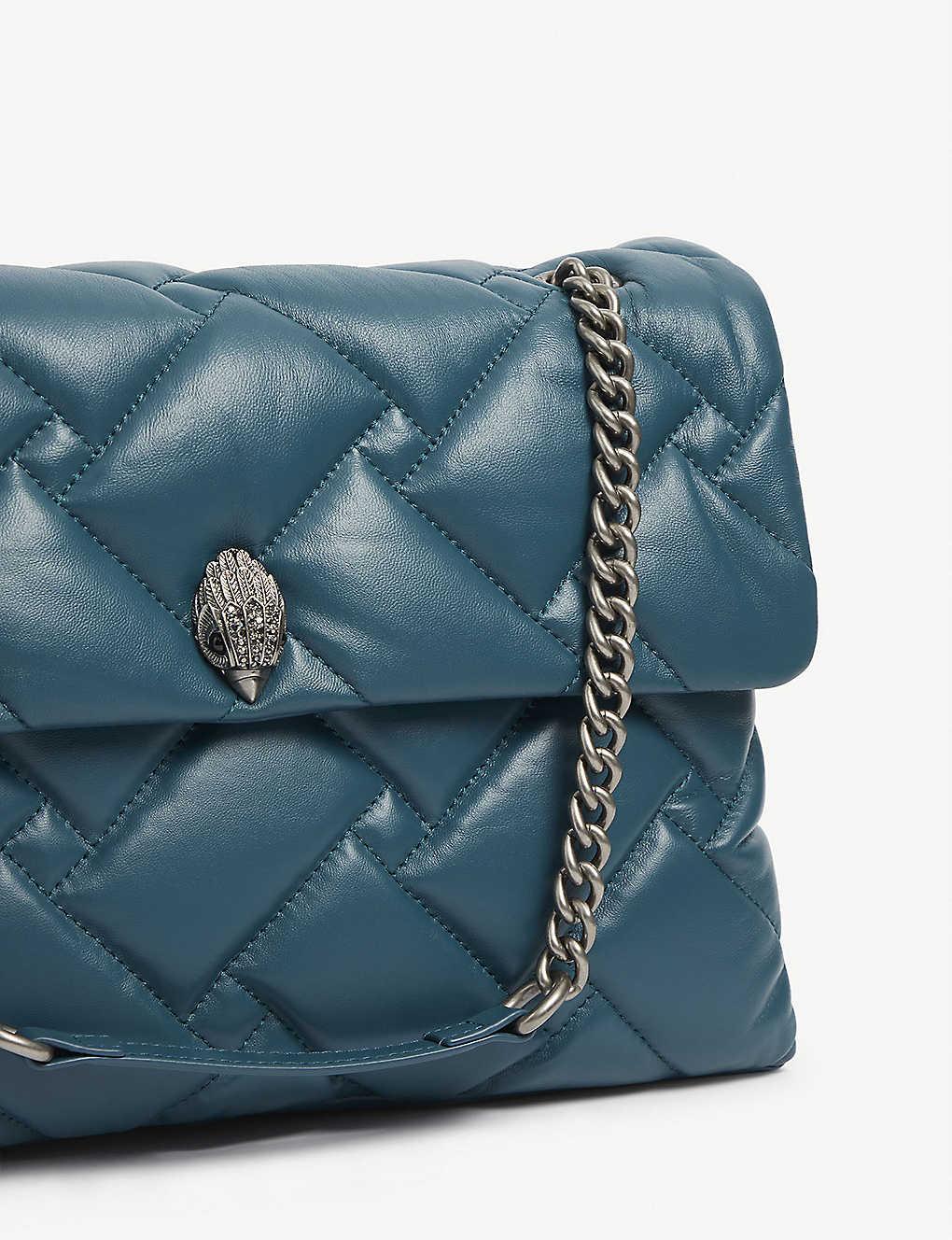 Kurt Geiger Kensington Xxl Leather Shoulder Bag in Blue | Lyst