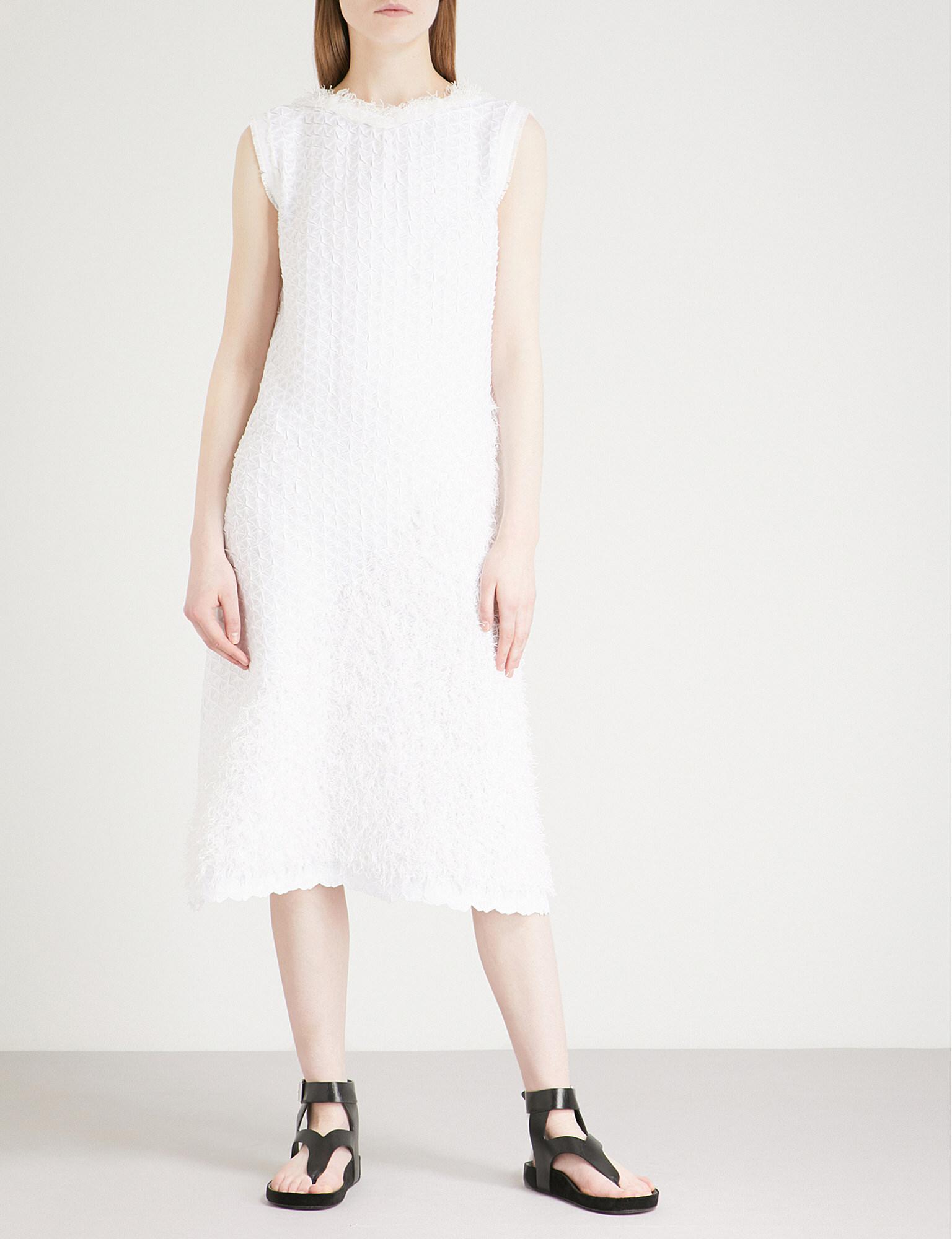 issey miyake white dress