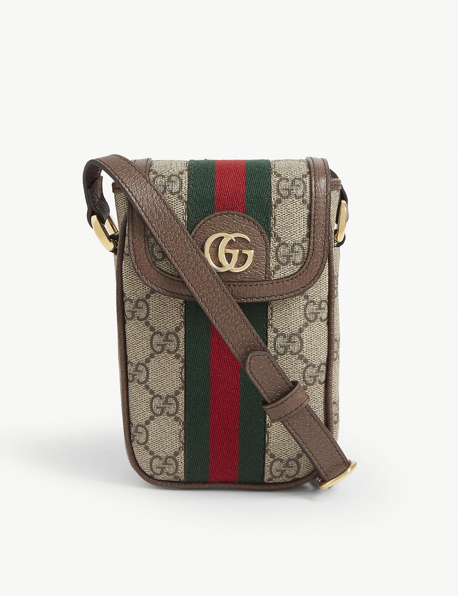 Gucci Ophidia Gg Supreme Cross Body Mini Bag in Brown