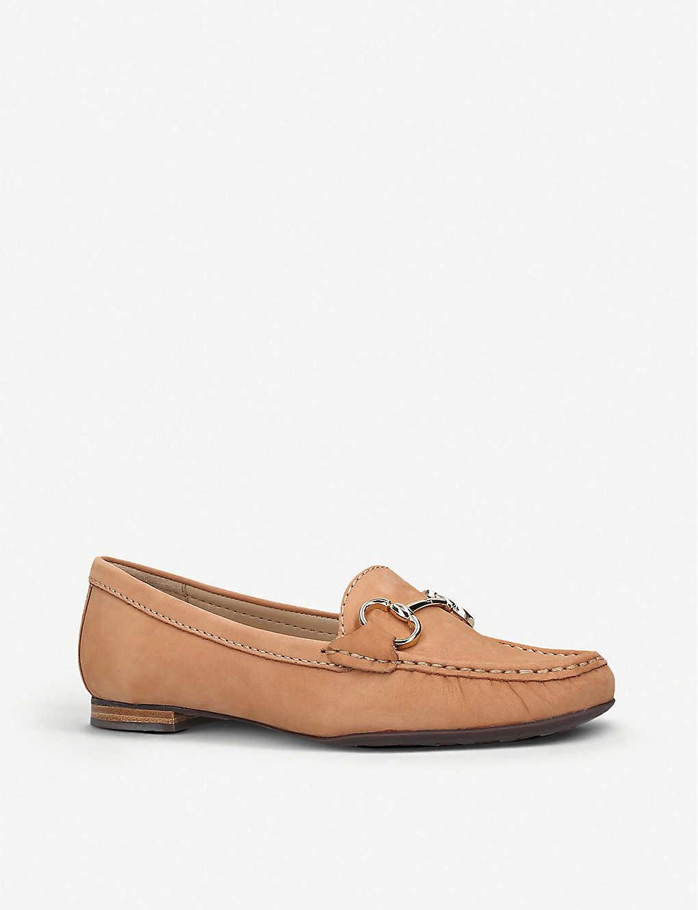 Carvela Kurt Geiger Leather Flat Loafers in Tan (Brown) - Lyst
