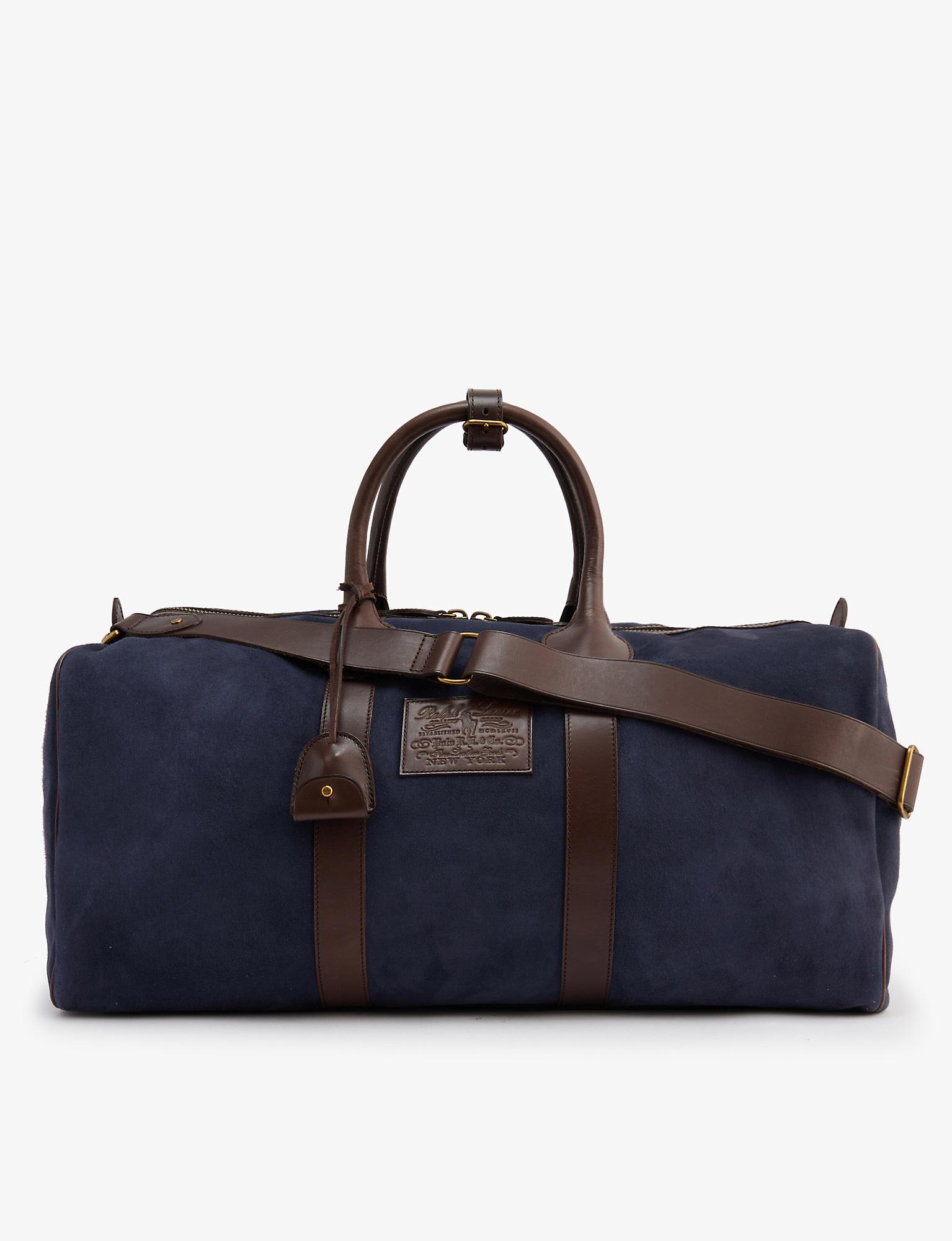 Ralph lauren leather travel bag best sale