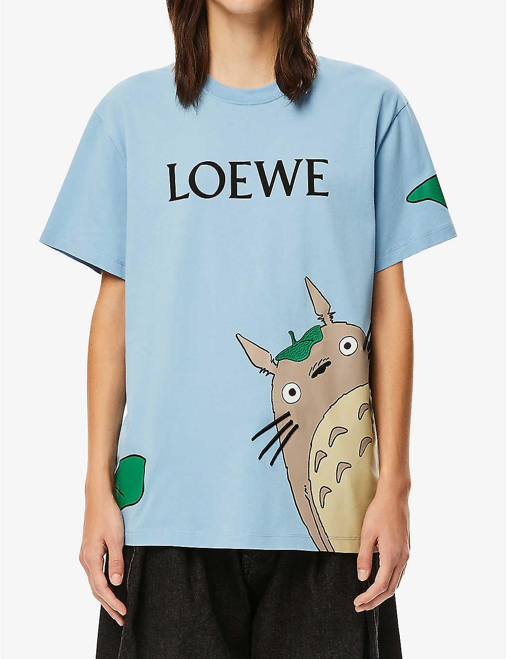 Loewe X My Neighbor Totoro Unisex Stretch Cotton-blend T-shirt in Blue |  Lyst