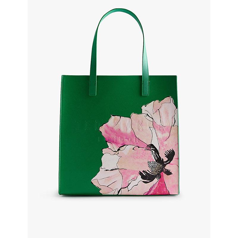 【Ted Baker】SOPHYNA クロコ トート ショッパー バッグ 緑 ロゴ Ted Baker】SOPHYNA クロコ トート ショッパー バッグ 緑 ロゴ