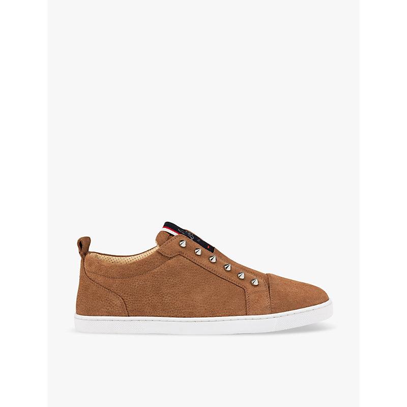 Christian Louboutin F.A.V Fique A Vontade Leather Low Top Trainers in Brown for Men Lyst UK