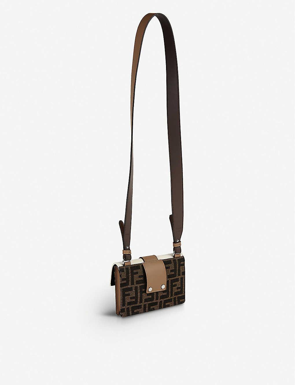 Fendi Ff Baguette Mini Canvas Cross-body Bag | Lyst