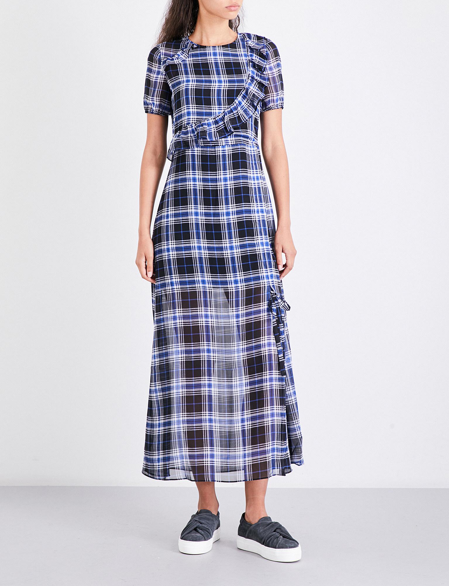 Maje checked dress hotsell