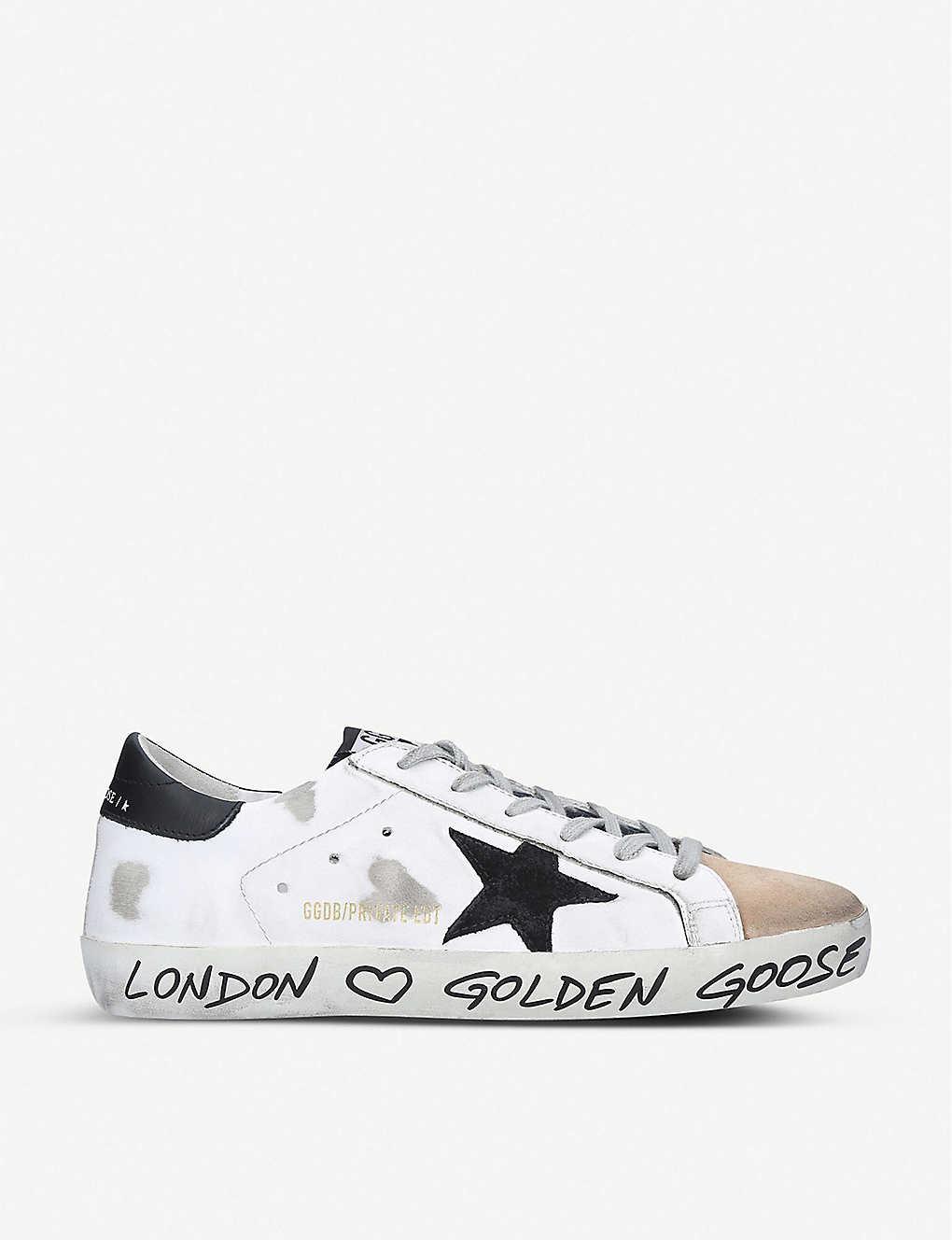 Golden Goose Deluxe Brand Superstar Z14 Star-embroidered Leather Trainers  in White - Lyst