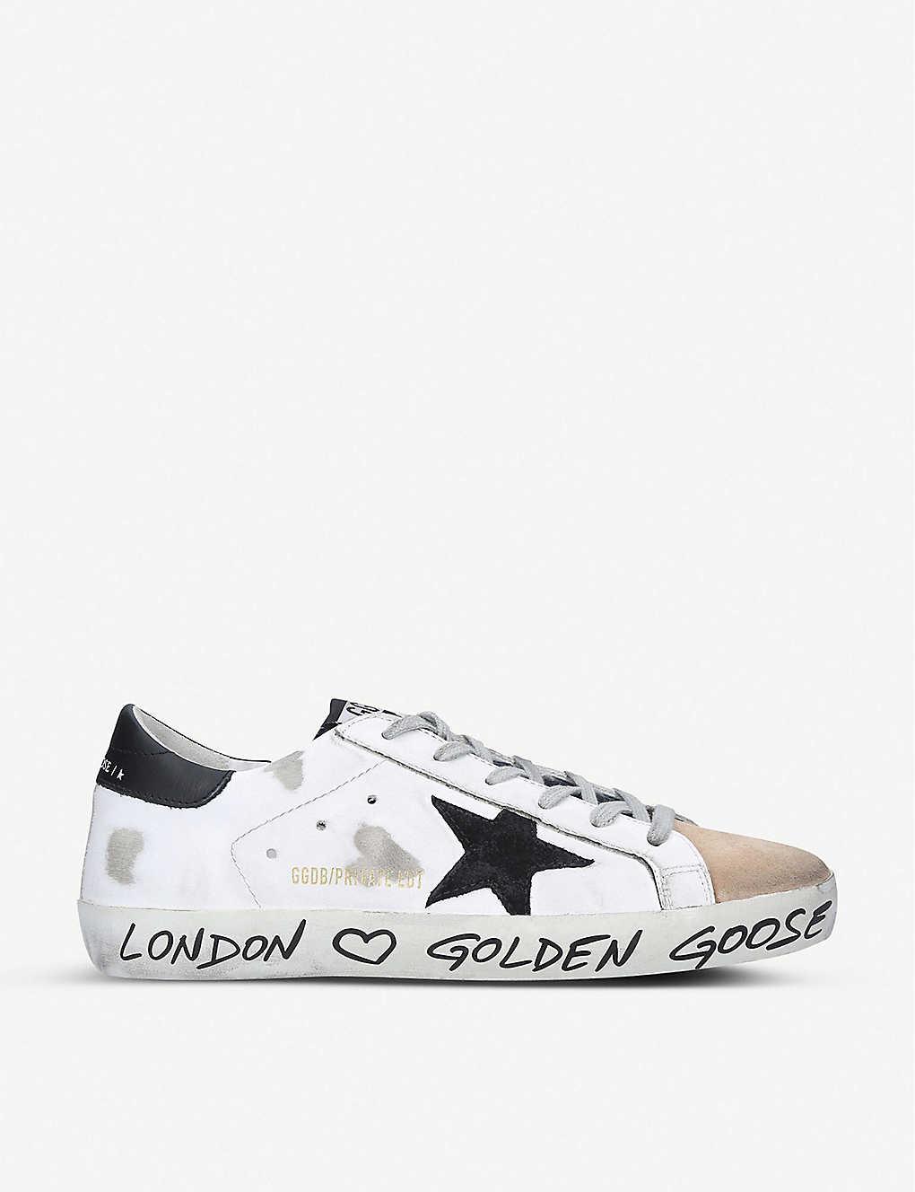 golden goose superstar w5 leather trainers