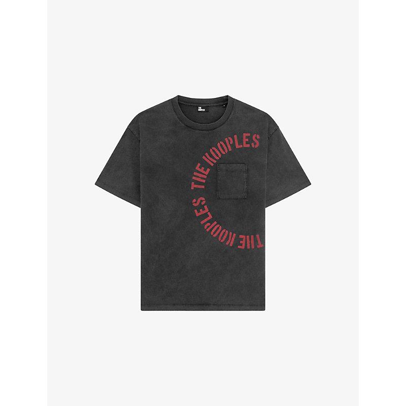 Kooples Print Tee Shirt The Koople THE KOOPLES Black Men's T-shirt