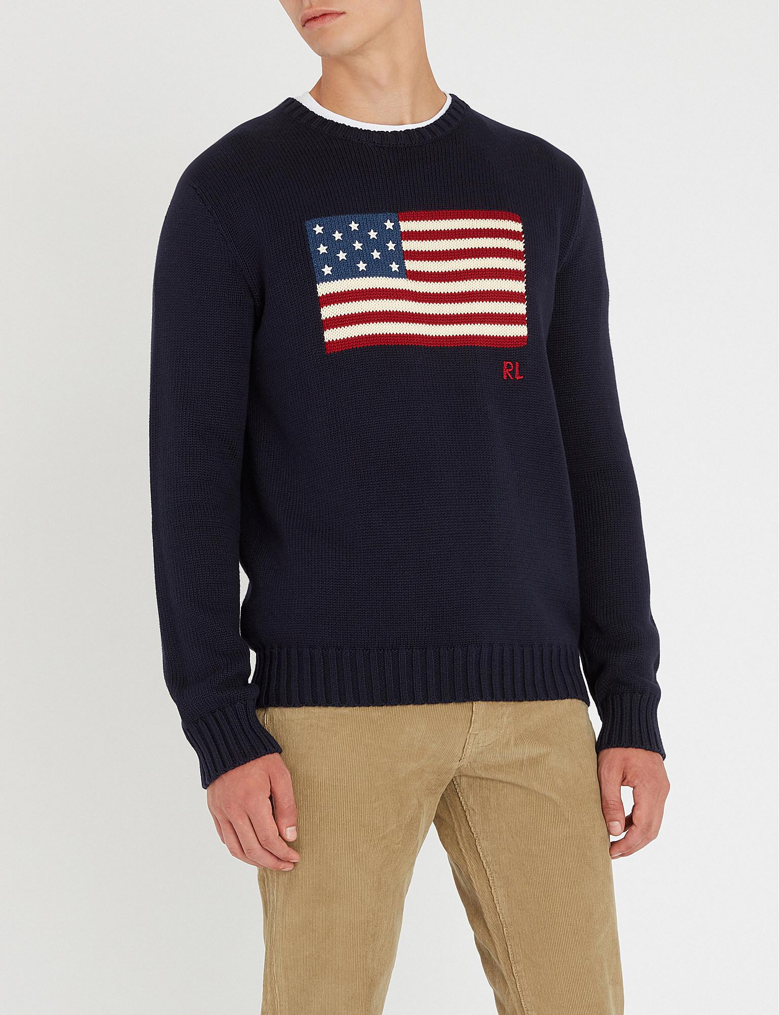 flag sweater ralph lauren