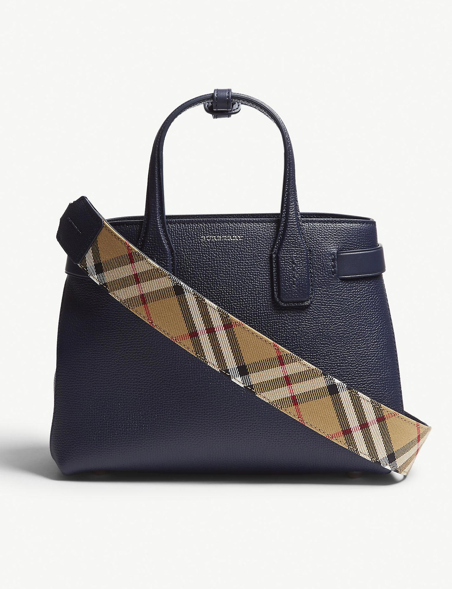 Burberry Small Banner Leather Tote Outlet, SAVE 48% - colaisteanatha.ie