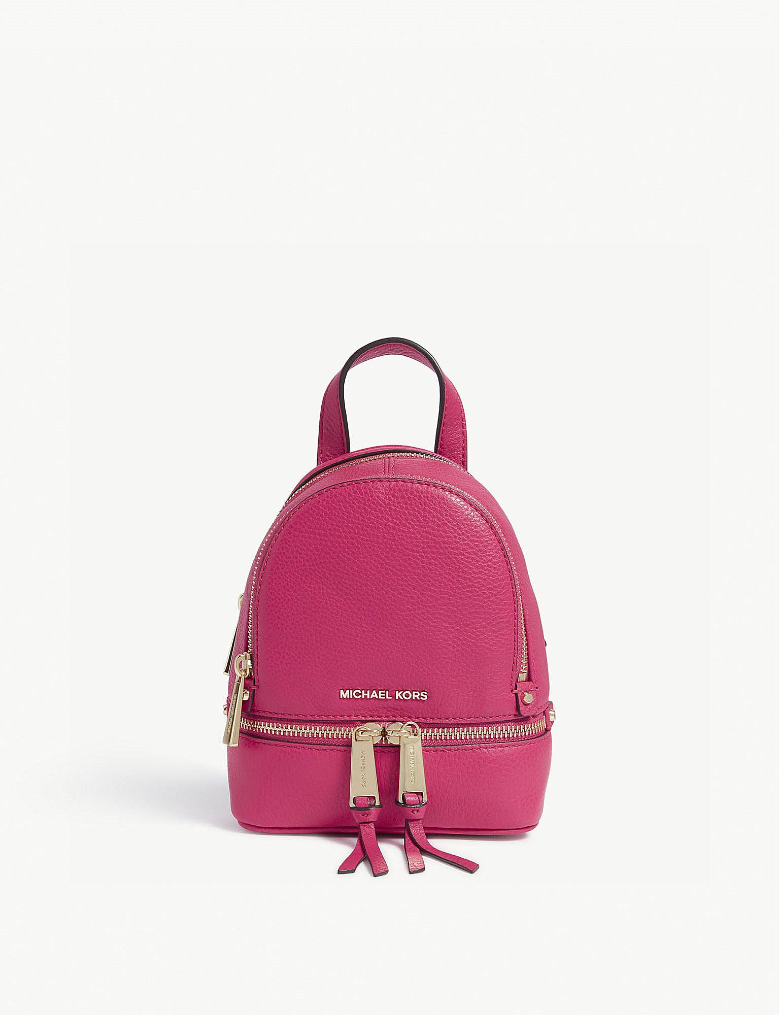 michael kors mini backpack pink