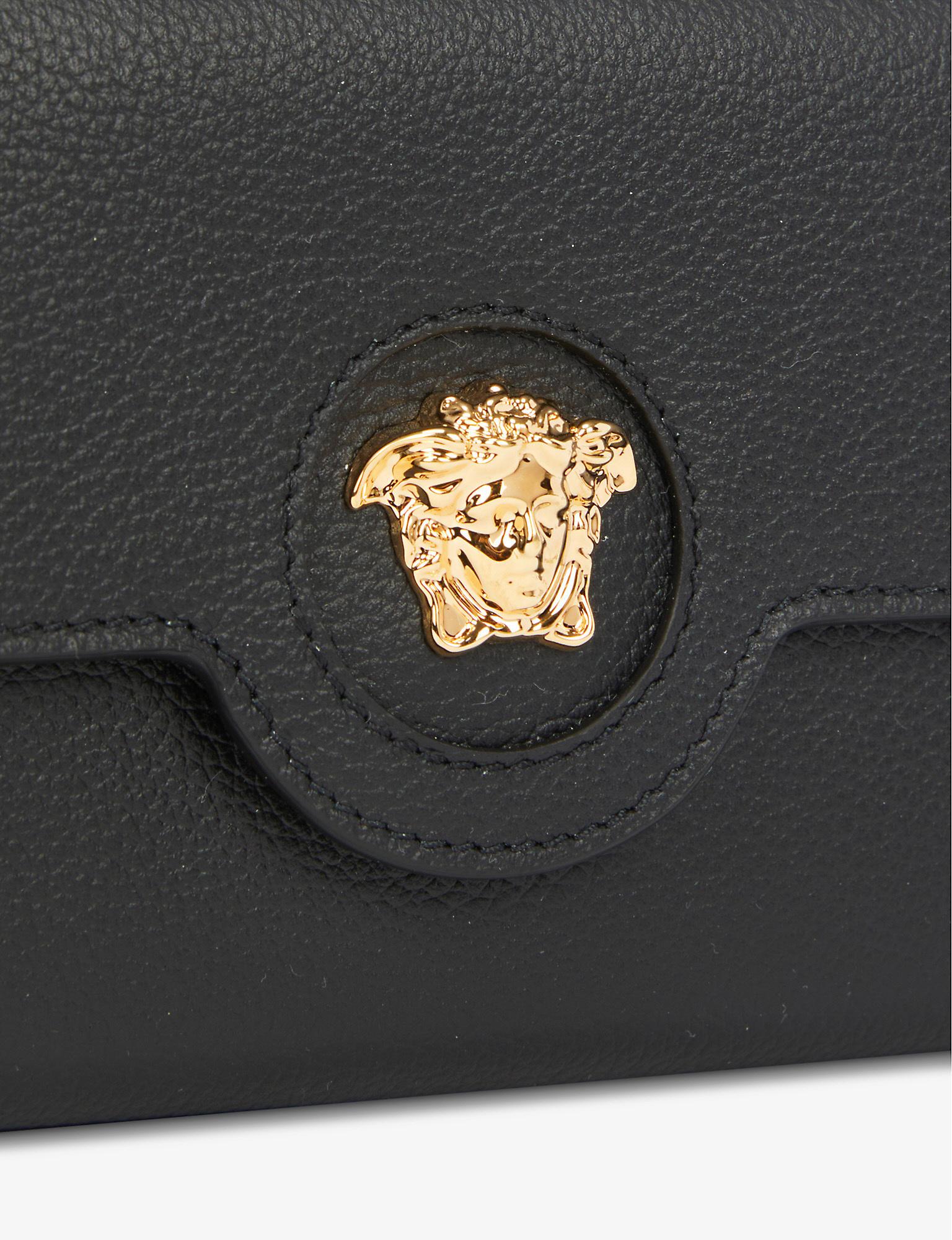 La medusa leather crossbody bag Versace Black in Leather - 31170573