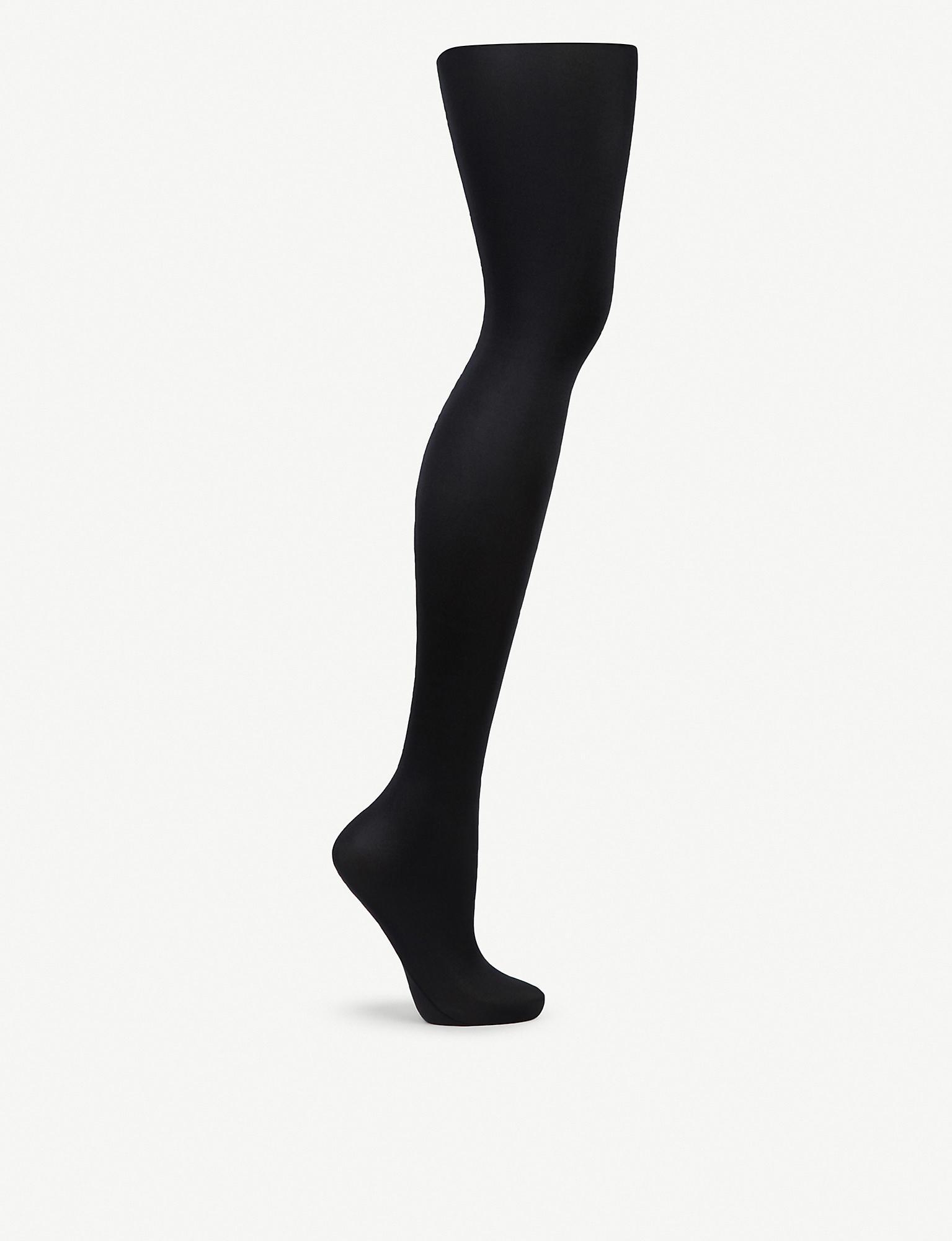 Wolford Satin De Luxe 50 Tights in Black Lyst