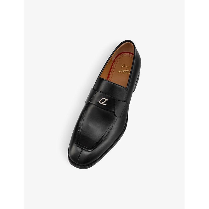 Christian Louboutin Varsimoc Monogram-plaque Leather Loafers  display picture 2