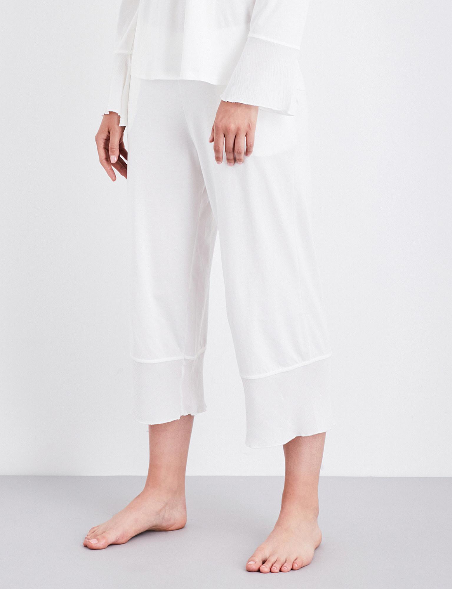 cropped pyjama bottoms