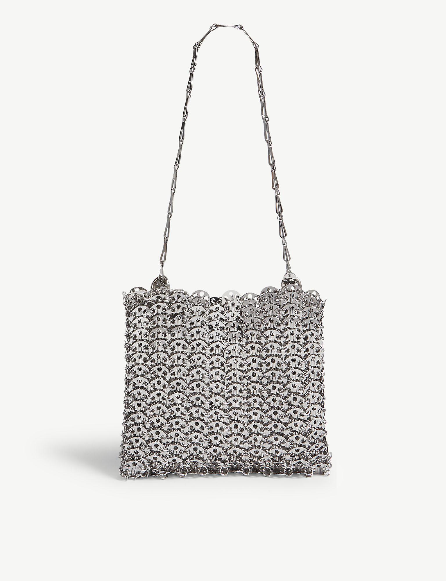Paco Rabanne Iconic Chain Shoulder Bag in Silver (Metallic) - Lyst