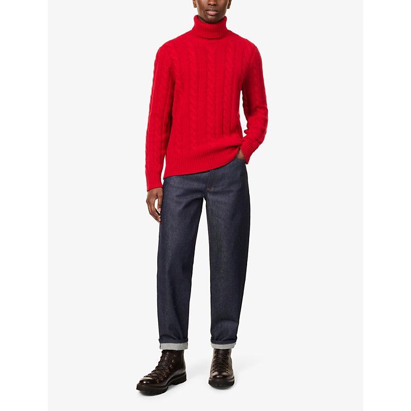Polo Ralph Lauren Polo Sport Turtleneck Relaxed Fit Wool And Cashmere Blend Jumper in Red for Men Lyst UK