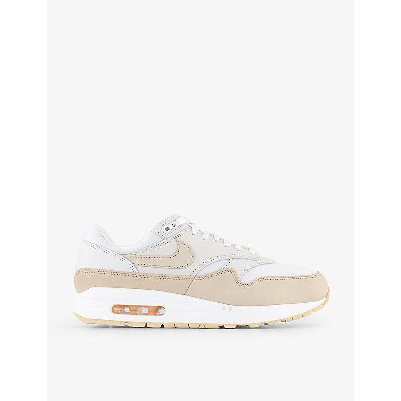 Nike Air Max 1 87 Leather And Mesh Low-top Trainers in White for Men | Lyst