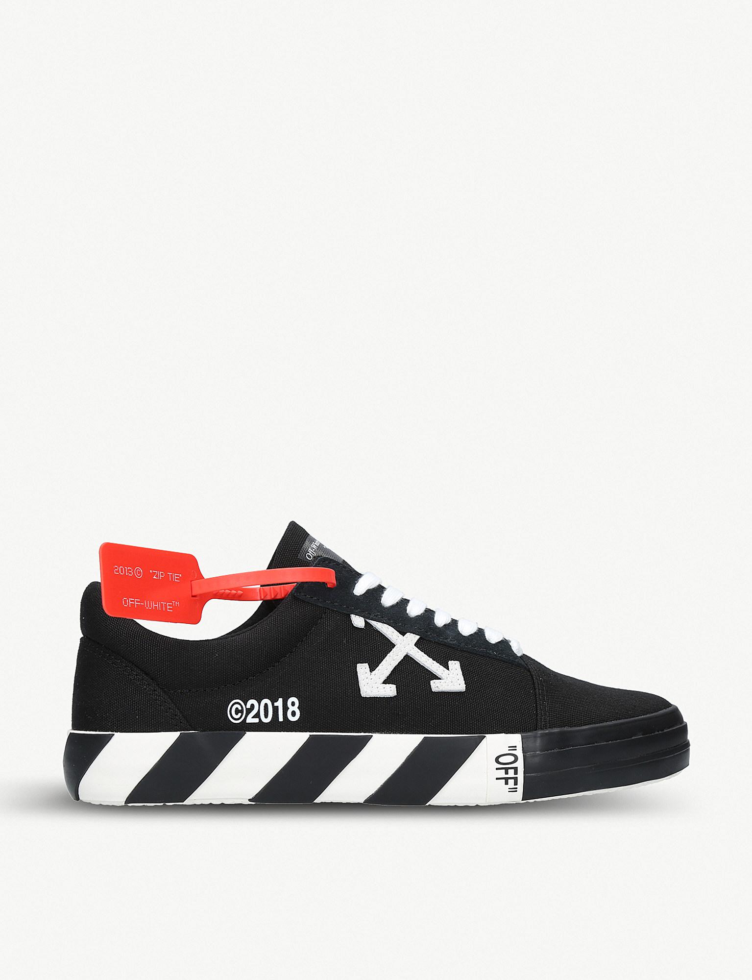 Off-White c/o Virgil Abloh Vulc Canvas Trainers in Black for Men - Lyst