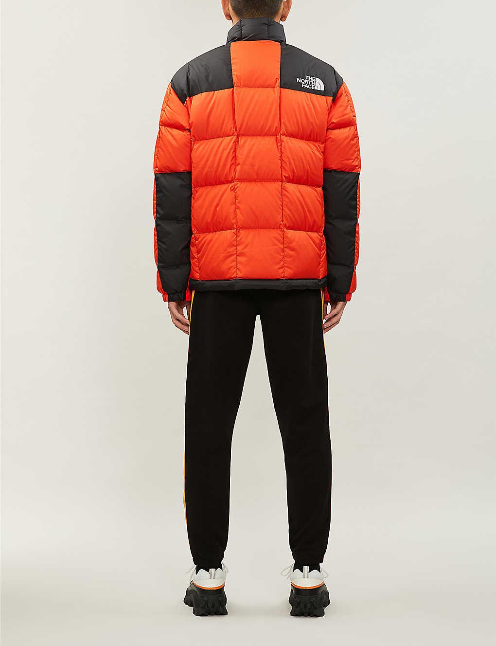 north face orange puffer jacket