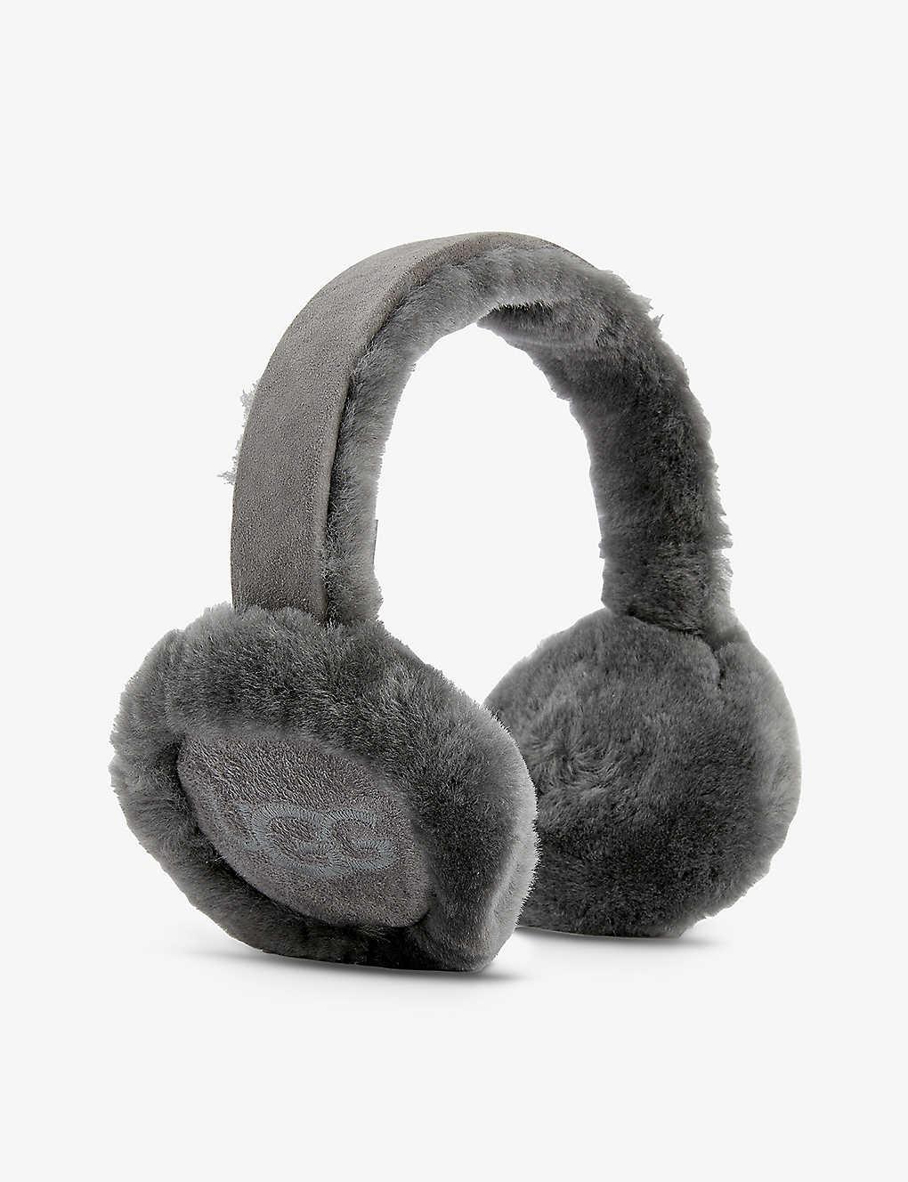 Logo embroidered Suede Earmuffs