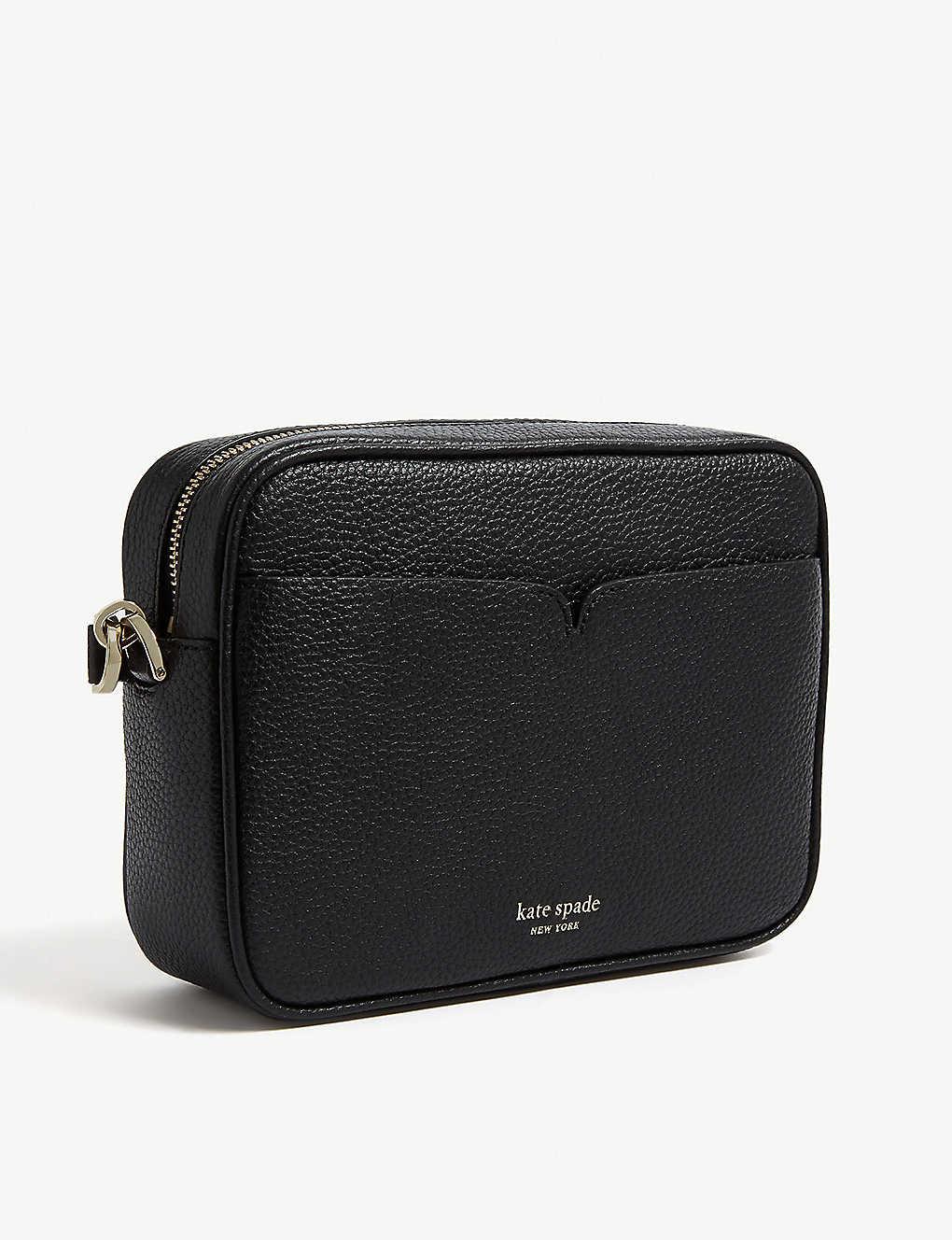 Kate Spade Polly Medium Leather Camera Cross Body Bag in Black Lyst