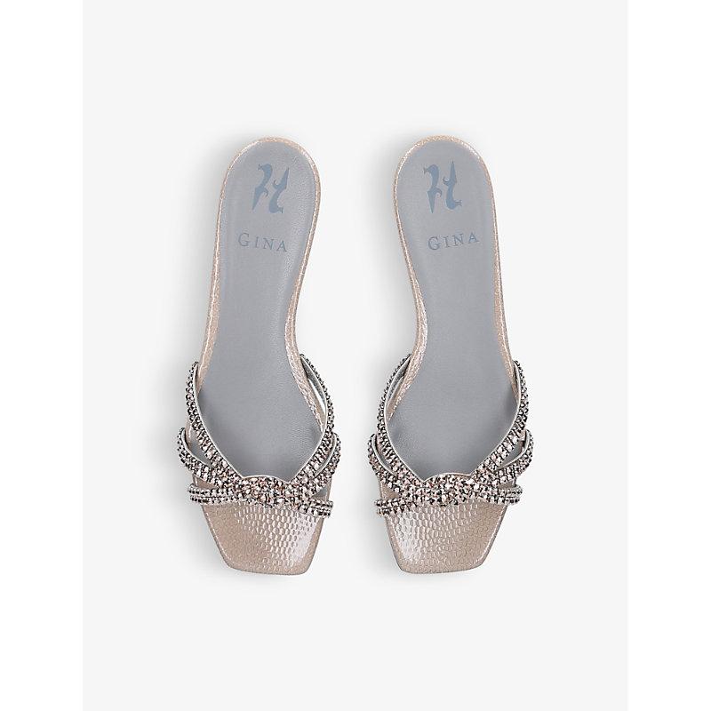 Air Crystal-embellished Leather Sandals