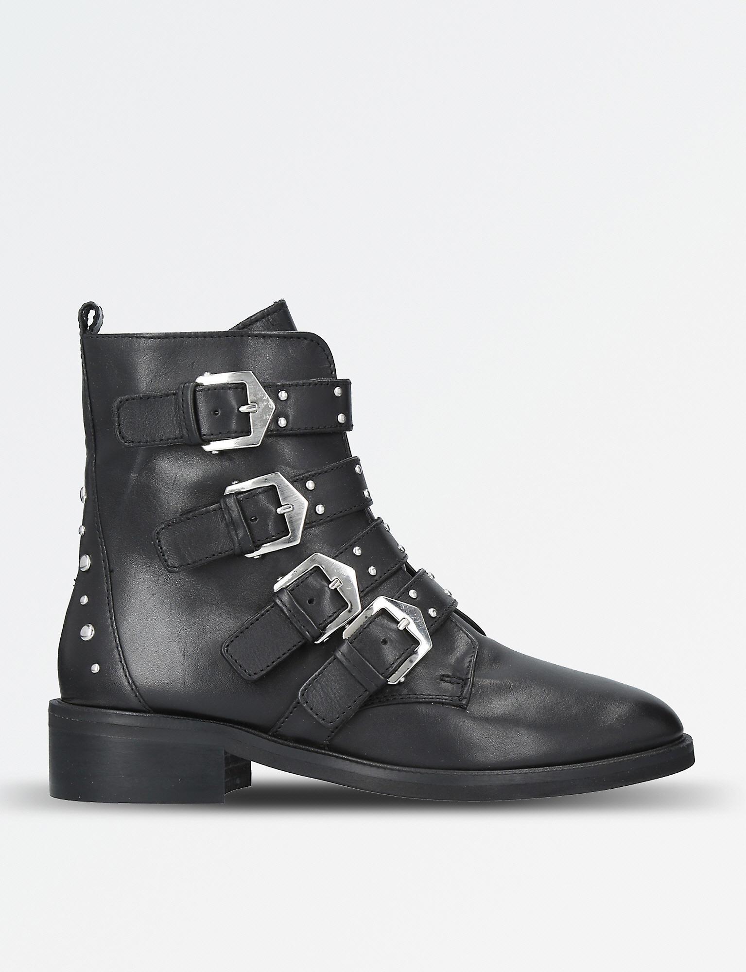 Carvela Kurt Geiger Scant Leather Ankle Boots in Black - Lyst